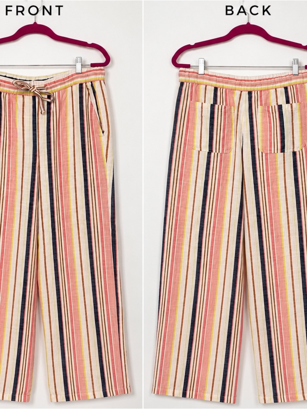 Old Navy Multicolor Striped Wide-Leg Pants